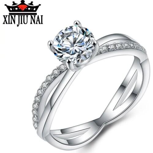 Womens fashion design inlaid zircon engagement ring fashion ladies wear Twist curve jewelry Valentines Day anniversary ring