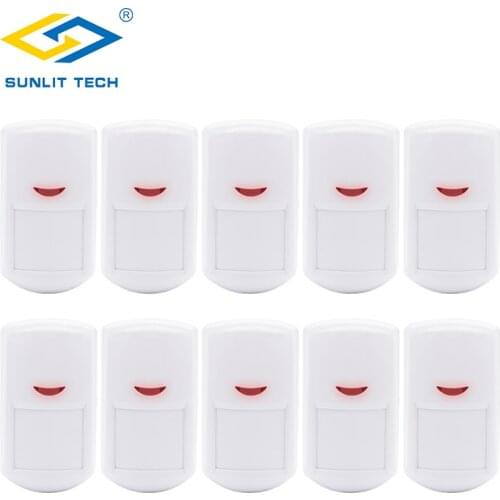 10pcs/Lot Wireless PIR Sensor Motion Detector 433MHz for Home Security Burglar Alarm System WIFI GSM PSTN G90B Plus Sensor