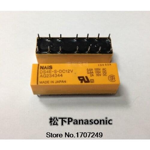 100% new original relay 10pcs/lot DS4E-S-DC12V DS4E-S-12V AG234244 2A 14PIN