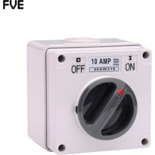 *10A three phase 3 pole Weather protected Isolator switch IP66 56SW310