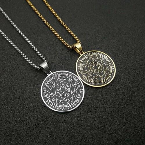 12 Constellations Star of David Pendant Necklace Gold Silver Color Stainless Steel Jewish Round Chain For Men Birthday Jewelry