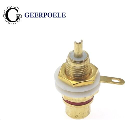 2 pcs/lot RCA Red Black Gold Plating AV Connectors Audio Plug Cold Pressure Solderless Electric DIY