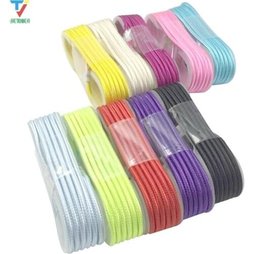 300pcs/lot 1.5M Nylon Internal tray Fabric Braided Micro USB Data Cable Connection and Charging for Samsung Andriod Type C cheap