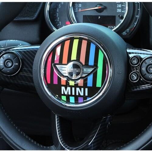 3D Car Steering Wheel Decoration Sticker for Mini Cooper JCW F54 F55 F56 F60 New Countryman Car Stickers