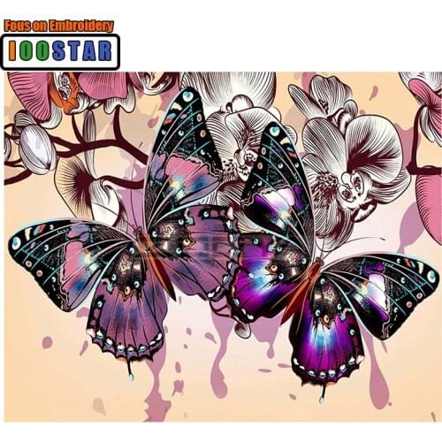 5D DIY Diamond Embroidery Purple Butterfly Couple &Flower Diamond Painting Cross Stitch Rhinestone Mosaic Decoration crafts art