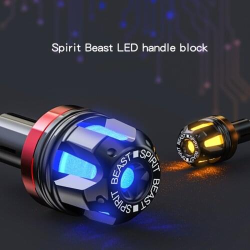 Motorcycle Accessories Handlebar Balance Head Handle Decoration Motocross Grips Motor Protection Led Signal Lights