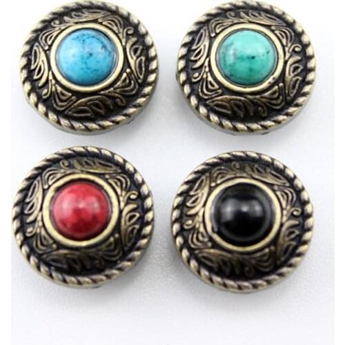 Antique round turquoise conchos with screw back for bag ncecklace hat shoe clothes leather decoration diy craft accessories
