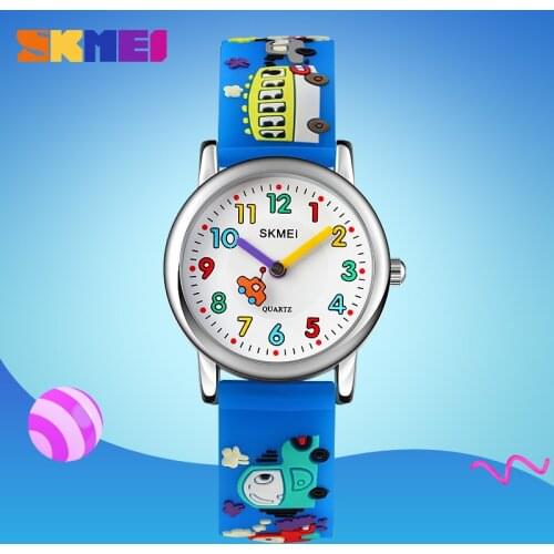 SKMEI Creative Watch 3D Cartoon Quartz Children Watch Colorful Cute Kids Watches Waterproof Boys Girls Clock Soft montre enfant