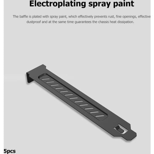 Small Computer PC Case PCI Baffle Cover Heat Dissipation Graphics Card Slot Plate for Office Caring Computer Supplies