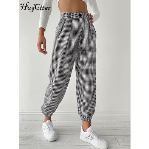 Женские прямые брюки Hugcitar China At AliExpress