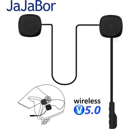 JaJaBor Bluetooth 5.0 Moto Helmet Headset Wireless Handsfree Call Headphone Motorcycle Helmet Headset Stereo MP3 Speaker