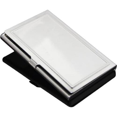 Wholesale 500PCS Blank DIY Stainless Steel Metal Business Name Credit ID Card Pocket Case Box Keeper Holder DHLFREE SHIPPING