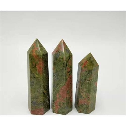 1PC Natural Rare unakite Crystal Single Terminated Wand Point Healing 4-10cm Mineral Specimens Collectibles Home Decor Stone