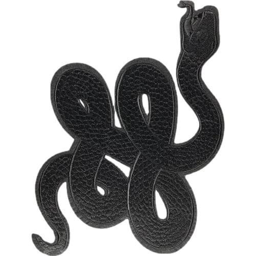 New 1 Pcs Large Stickers for Clothes Patches Snake Embroidery Patch DIY Patches for Clothing Applique Embroidery Dark Patches