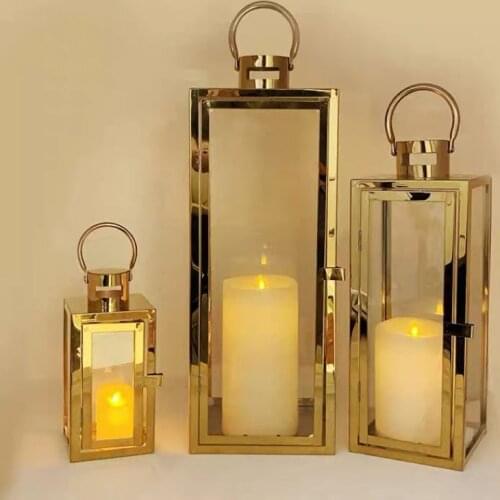 DD 3Pcs/ Set Stainless Steel Candle Holder Simple 4 Color Wedding Decoration Bar Party Living Room Decoration Home Decoration