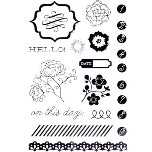 Clear Stamps An This Day and Hello News Scrapbooking Material DIY Photo Cards Account Rubber Stamper Transparent Stamp Sellos