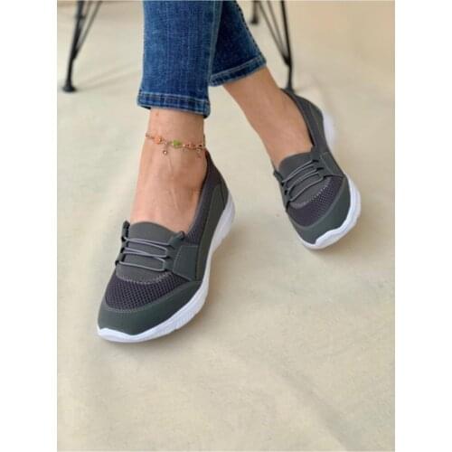 SGE Women Gray Orthopedic Daily Shoes Comfortable Model
