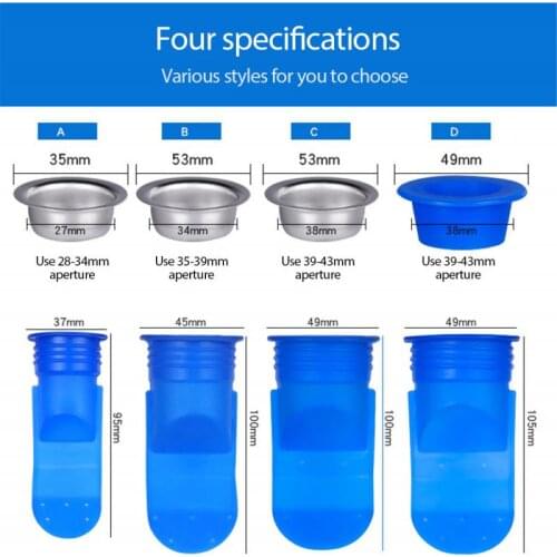 Silicone Floor Drain Core Kitchen Bathroom Sewer Anti-backflow Anti-odor And Insect-proof Drain Backflow Preventer One Way Valve