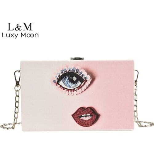 Cartoon Pattern Shoulder Bag 2021 Women Fashion Chain Crossbody Bag Small Leather Box Party Clutch Bag Handbag And Purse X409H