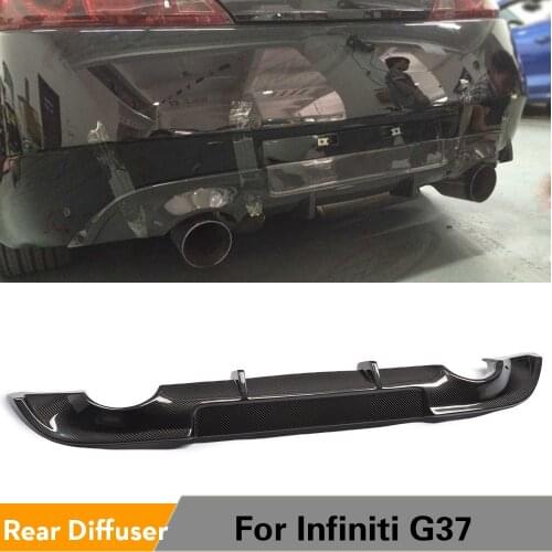 Carbon Fiber / FRP Car Rear Bumper Diffuser Lip Spoiler for infiniti G37 2 Door Base Sedan 2009 - 2013 not fit USA Market