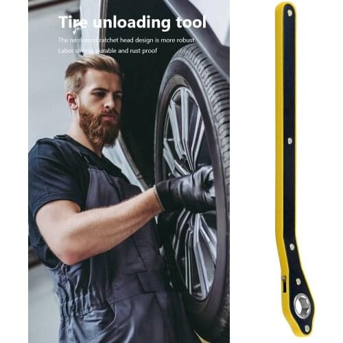 Universal Auto Car Accessories Labor-Saving Jack Ratchet Wrench Tire Wheel Hand Crank Wrench Handle Labor-Saving