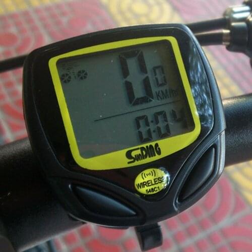 Bicycle Odometer Waterproof Bicycle Computer Wireless Bicycle Stopwatch Speed Recorder Speedometer Watch LED Digital Rate