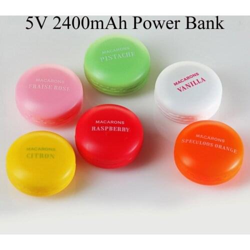 Soravess Makaron 5V Rechargeable Battery 2400mAh Lipo Tithium Polymer Rechargeable Gift Portable Colorful Betteries Power Bank