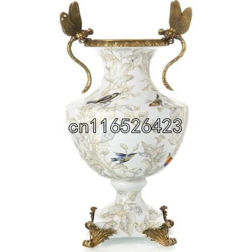 High-end porcelain vase living room decorative bottle luxurious ceramic decoration