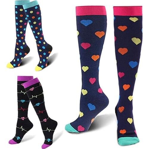 High Quality Compression Stockings 15-30 MmHg Flight Travel & Maternity Pregnancy -Boost Stamina Running Marathon Socks 1 Pair
