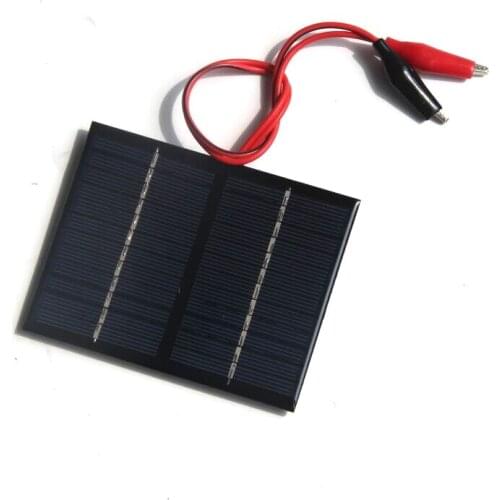 10pcs 1.5W 12V Solar Cell Module Polycrystalline Solar Panel With Clip DIY Solar Battery Charger 115*90MM Free Shipping