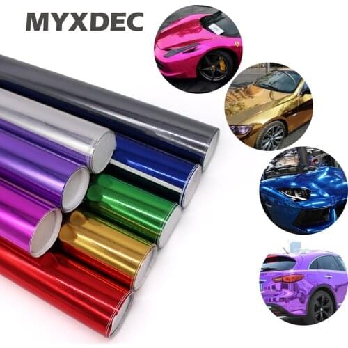 100*30CM Plating Gloss Chrome Ice Film Stickers Waterproof Automobiles Motocycle Whole Car Wrapping Electroplate Vinyl Film