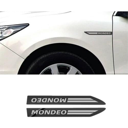 2PCS Stainless Steel Side Wing Badge Emblem Fender for Ford Mondeo mk3 mk4 mk5 Accessories Car Styling