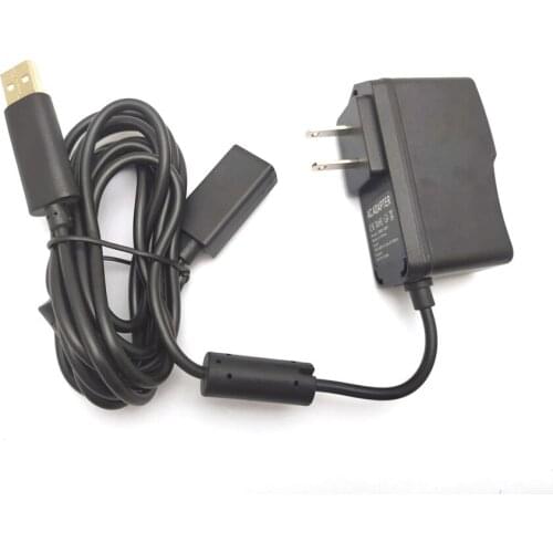 20PCS US USB AC Adapter Power Supply with USB Charging Cable For Xbox 360 For XBOX360 Kinect Sensor
