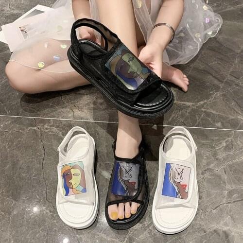 2021 Flat Sandals Open Toe Beach Shoes Woman Footwear Slippers New Women Sandals Soft Stitching Ladies Sandals Comfortable