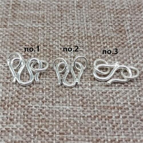 925 Sterling Silver M Clasp Connectors S Clasp for Bracelet Necklace