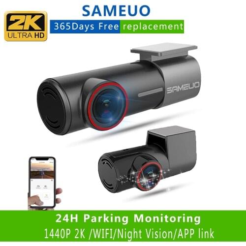 Sameuo U700 WIFI Dash Cam 2k Front And Rear 1080p 2 Camera Lens CARDvr Smart Car Dvrs Auto Night Vision 24H Parking Monitor Loop