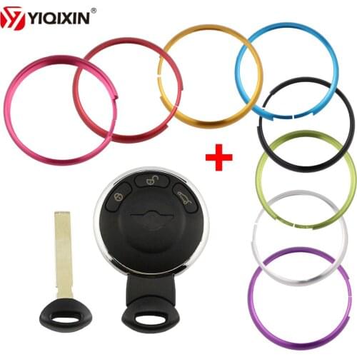 YIQIXIN Car Key Case Cover Aluminum Alloy Key Protective Trim Chain Decoaration For BMW Mini Cooper Clubman Key Shell Key Rings