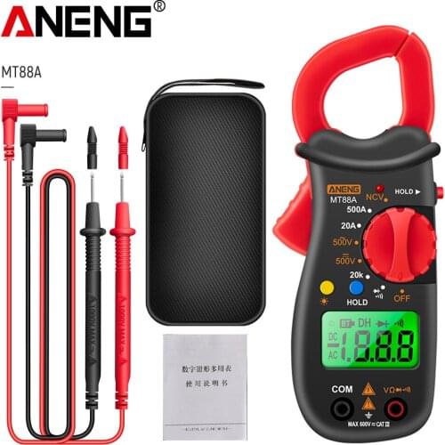 ANENG MT88A Digital Clamp Meter Multimeter DC/AC Voltage AC Current Tester Frequency Capacitance NCV Test