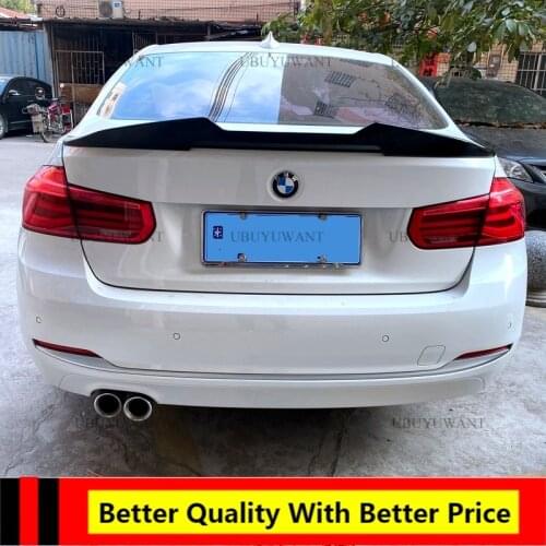 EPFBSQP PSM Style Spoiler For BMW F30 F35 M3 3 Series 2012-2017 ABS / Carbon Fiber Rear Spoiler Tail Trunk Boot Wing Decoration