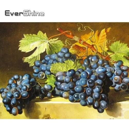 Evershine 5D DIY Diamond Painting Fruit Cross Stitch Landscape Mosaic Full Layout Rhinestones Pictures Wall Decoration