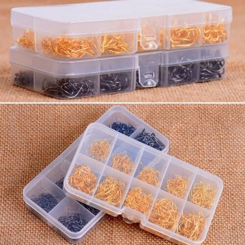 Black gold boxed tube payment Iseni mix] 3#-12#600PCS fishing needle with hole hook durable and portable professional