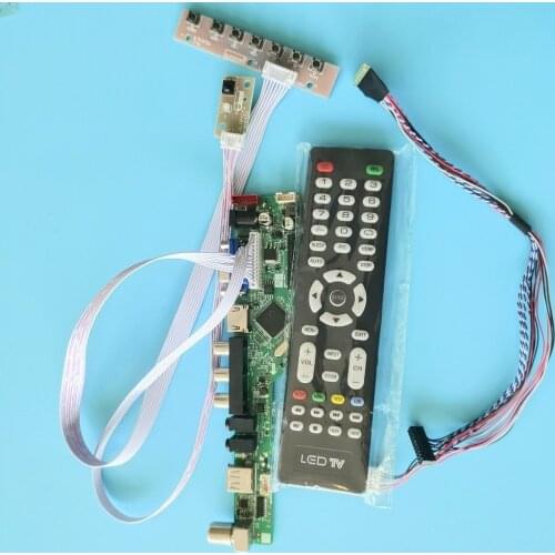 Kit for N140B6 1366x768 Audio Screen Monitor AV remote HDMI TV VGA 40pin Display USB LCD Controller board Panel LED 14"
