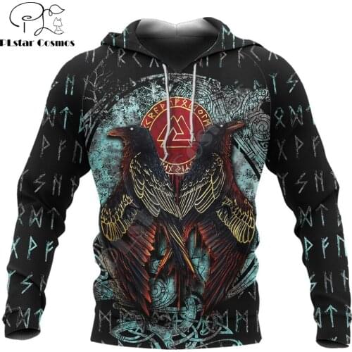 Beautiful Viking Raven Moon Tattoo 3D Printed Unisex Deluxe Hoodie Sweatshirt Pullover Casual Tracksuit sudadera hombre DW0351