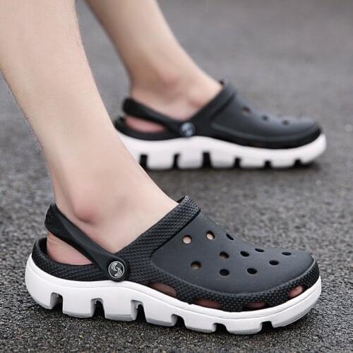Summer Men Slippers Outdoor Clogs Beach Sandals Quick Dry Garden Shoes Comfortable Lover Indoor Home Slides Bathroom Slippers 49