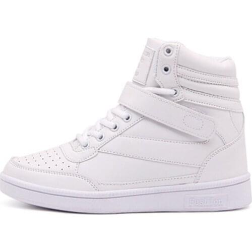 Small white shoes inside high top vulcanized womens shoes ladies spring high top students' casual shoes