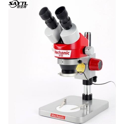Mechanic microscope 7-45X Trinocular/Binocular microscope 5100W camera With light source for Mobile phone repair PCB soldering