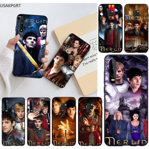 Merlin black Phone Case Hull for Huawei P40 P30 P20 lite Pro Mate 30 20 Pro P Smart 2020 prime