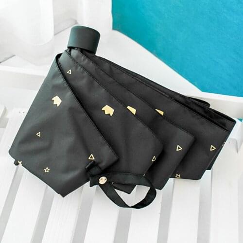 Mini Sunshade Umbrella Anti-UV Female 5 Folding Umbrella Ultralight Mini Sunscreen Sun and Rain Goddess Small Fresh Umbrella