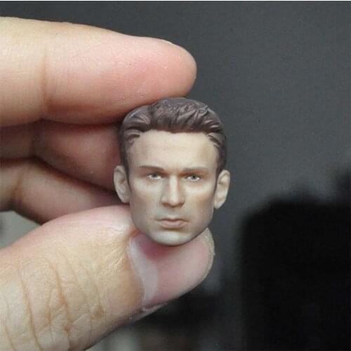 1/12 Scale Chris Evans Male Head Models for 6'SHF Captain Body