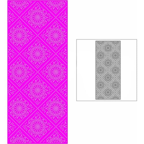 New Slim Spotted Flowers Diamond Background Plate Craft Embossing 2021 Metal Cutting Dies for DIY Scrapbooking Album Card Making
